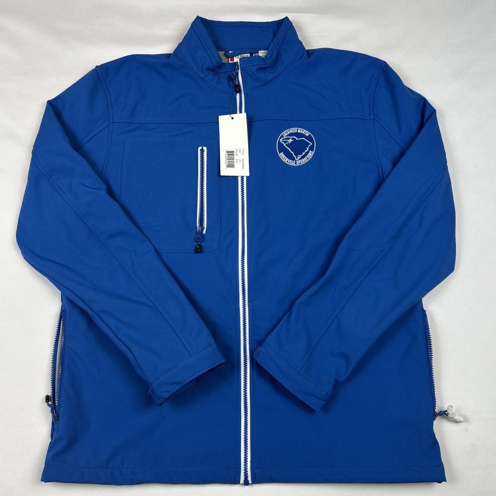 NWT Lockheed Martin Jacket Blue Employee Soft Shell Zip L Greenville Operations